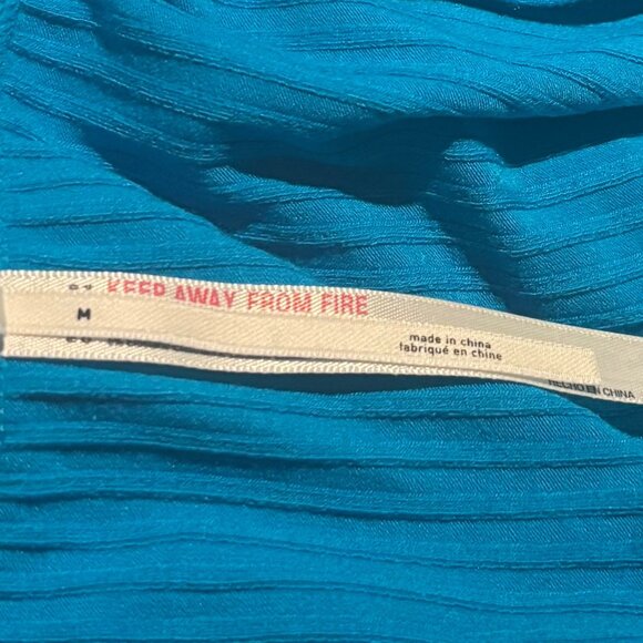 By Anthropologie Ribbed Bow Knit Tank Top Blue Size M - Picture 6 of 7